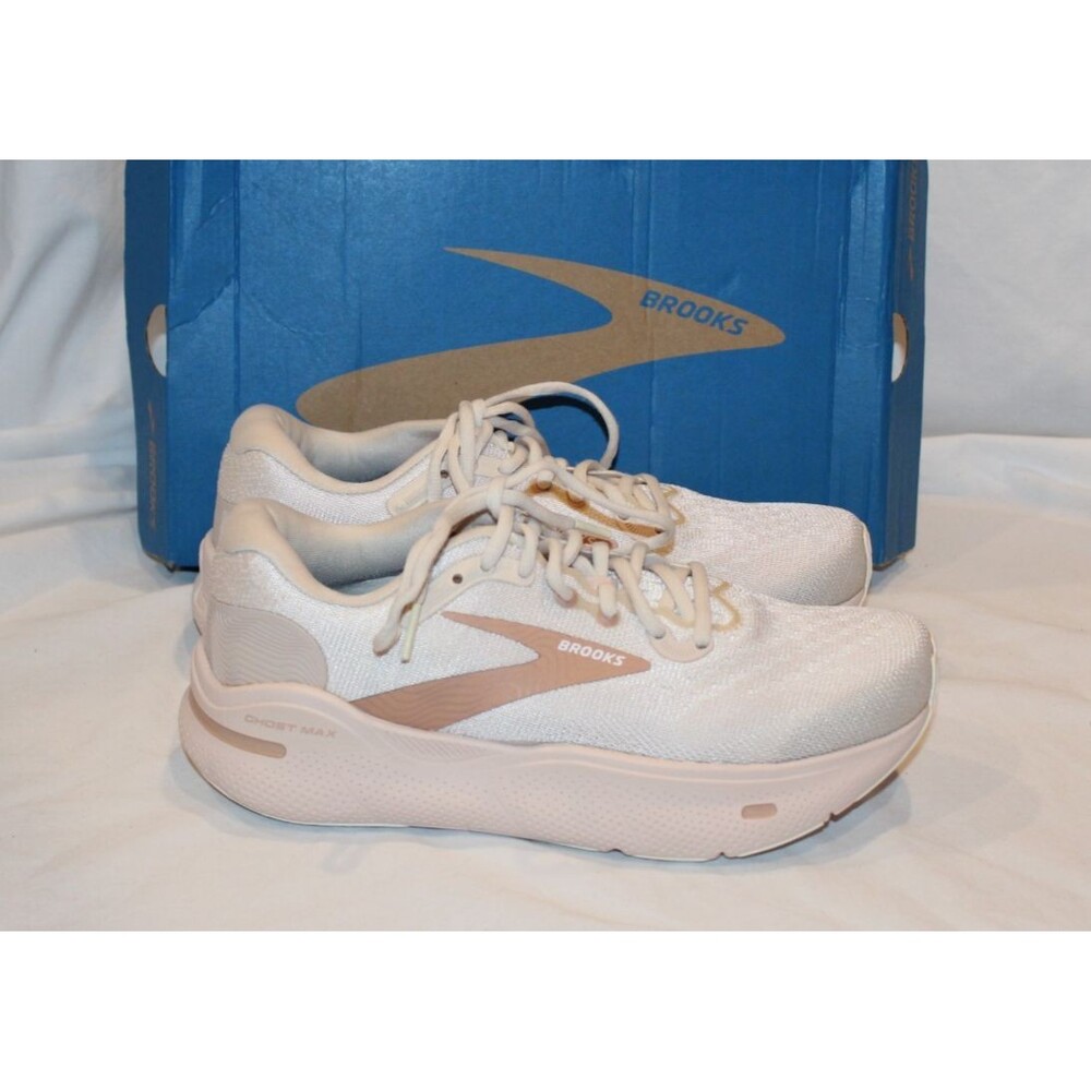Brooks Running Women’s Ghost Max Sneakers Crystal Gray White Tuscany NEW 8.5 - Picture 2 of 7